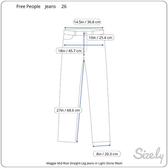 NWT FREE PEOPLE Maggie Mid-Rise Straight-Leg Jeans Light Stone Wash Size 26 - Picture 15 of 16